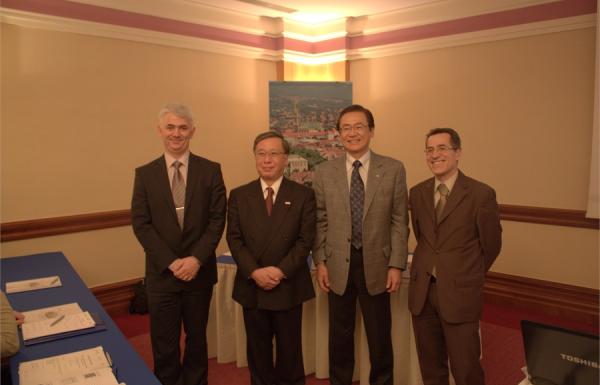 Zeljko Trezner (direktor UHPA-e), Akihiko Hosaka (predstavnik JATA-e), Tour Furosawa (glavni direktor japanskog turoperatora JTB), Milo Srsen (pomocnik direktora HTZ-a)