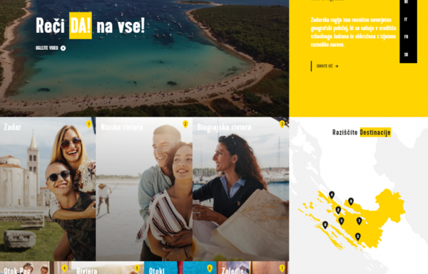 Sadržaj na mrežnim stranicama Turističke zajednice Zadarske županije