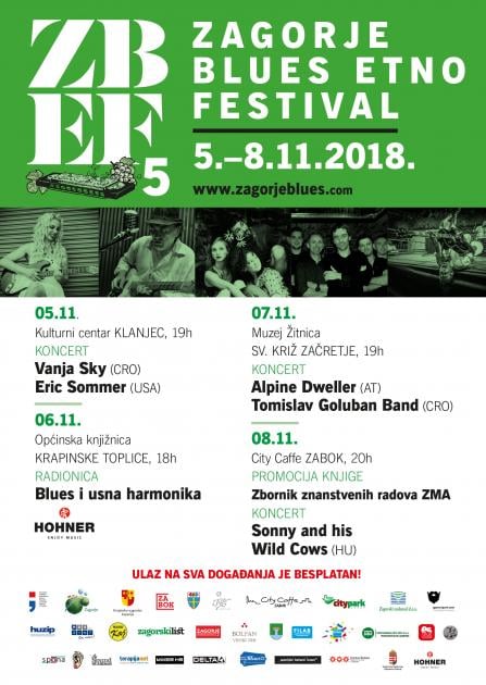 Sustav turističkih zajednica Zagorje Blues Etno Festival od 5. do 8. studenog