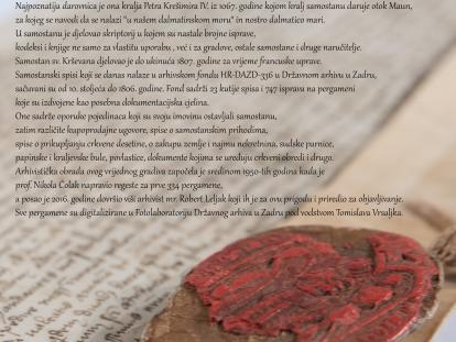 Dan grada Zadra - online pergamene samostana sv. Krševana