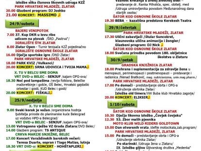 TZ Grada Zlatara Program Dana kajkavske riječi u Zlataru