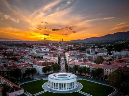 Zagreb iz zraka HDLU