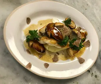 Kovač s pireom od vrganja